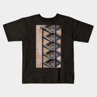 Metal Staircase Up the Side of A Building Kids T-Shirt